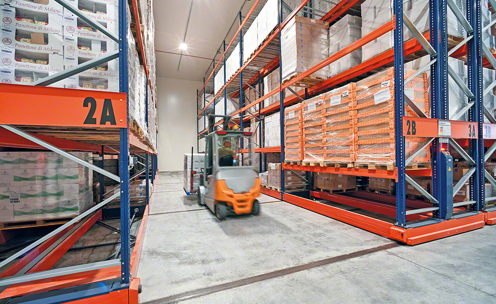 Genta's Movirack mobile racking is a compact system that offers direct access