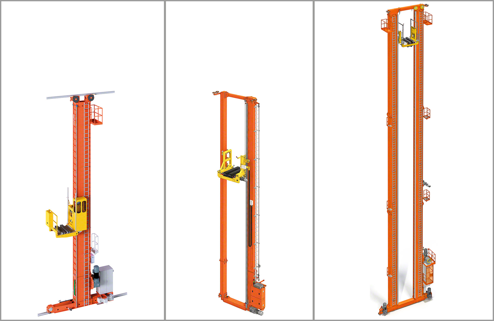 Mecalux features several stacker crane models tailored for multiple needs