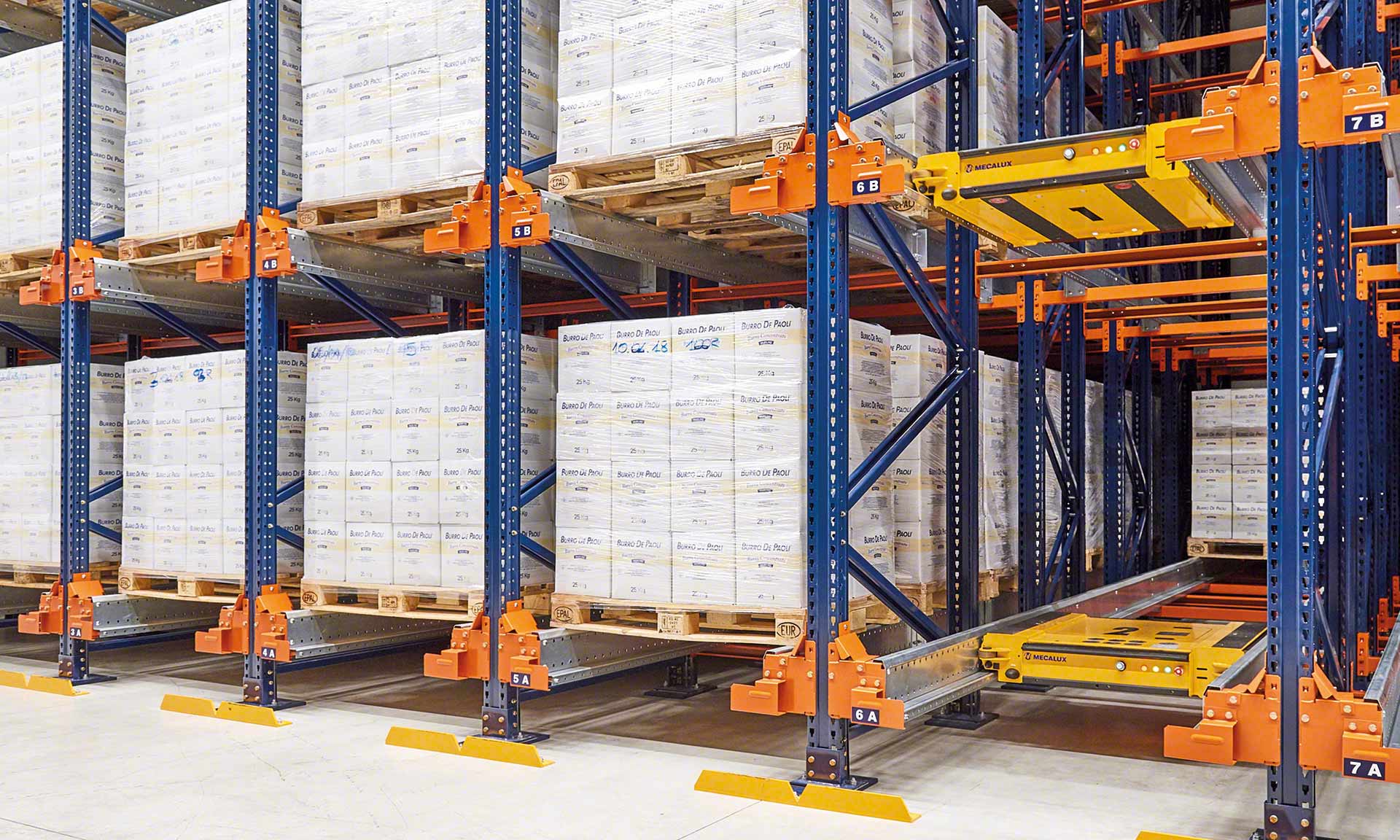 Palletising consists of placing goods on top of a pallet